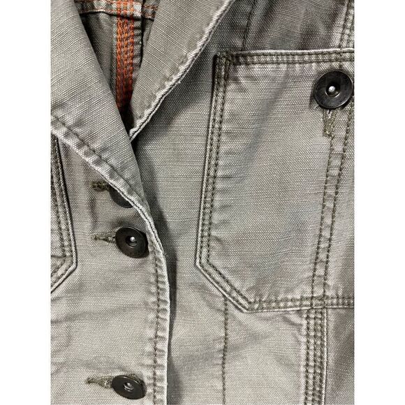 Free People Military Green Cropped Jacket size 4 - Picture 8 of 12